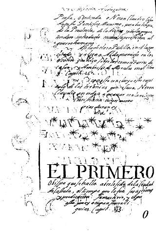 EL Primero Obispo que se halla... Capit. 13