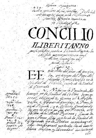 Concilio Iliberitanno que se celebro... Capit. 27