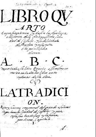 Libro Qvarto. La Tradicion... Capitulo 1
