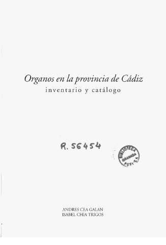 Órganos en la provincia de Cádiz, inventario y catálogo