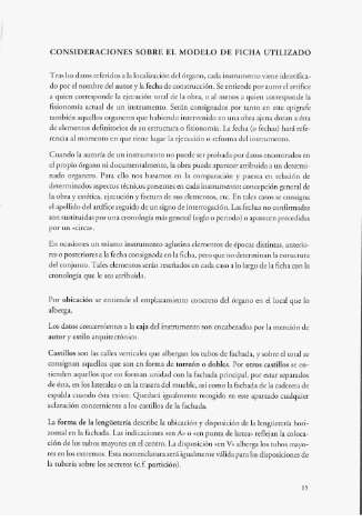 Consideraciones sobre el modelo de ficha utilizado
