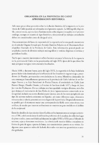 Organeria en la provincia de Cádiz. Aproximación histórica
