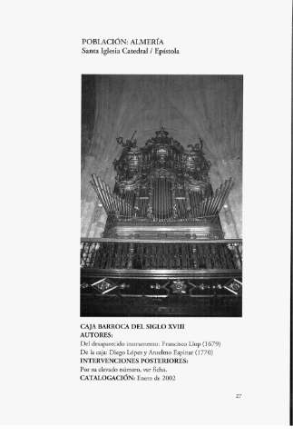 Almería. Santa Iglesia Catedral / Epístola