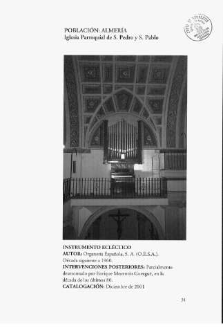 Almería. Iglesia Parroquial de S. Pedro y S. Pablo