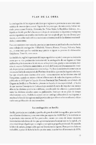Plan de la obra