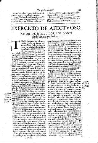 Exercicio de afectvoso amor de Dios, por los gozos de sus diuinas perfecciones