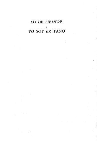 Lo de siempre y Yo soy er Tano