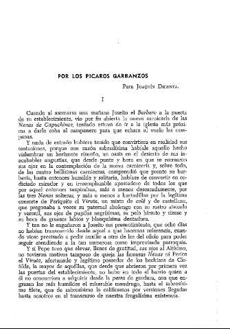 Por los picaros garbanzos
