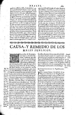 Causa, y remedio de los males publicos