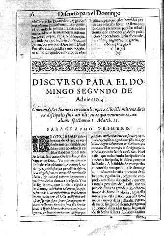 Discurso para el Domingo Segundo de Adviento