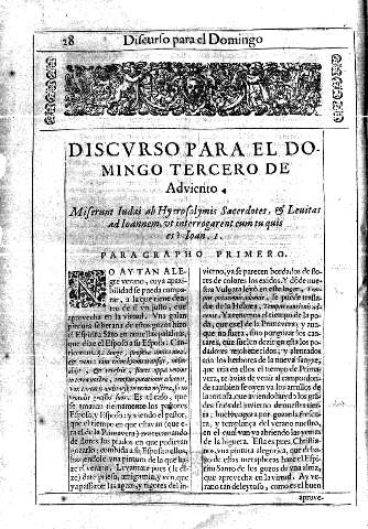 Discurso para el Domingo Tercero de Adviento