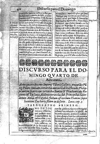 Discurso para el Domingo Quarto de Adviento