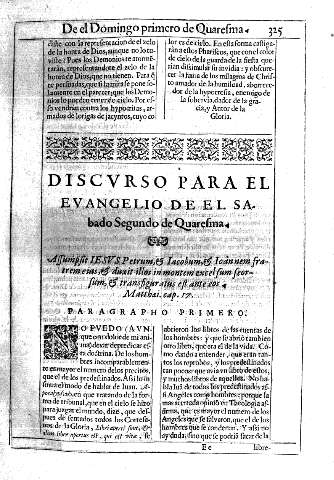 Discurso para el Evangelio de el Sabado Segundo de Quaresma