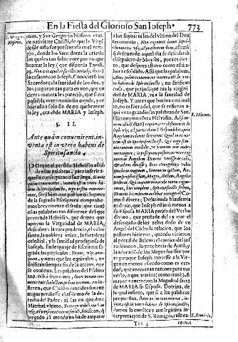 En la Fiesta del Glorioso San Ioseph