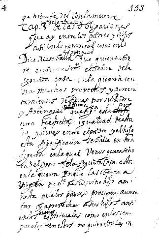 Cap.3. Dela 2ª casa de las obligaciones que ay entre los padres y hijos asi enlo temporal ...