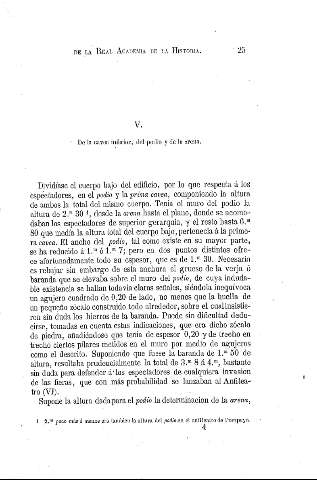 V. De la cavea inferior, del podio y de la arena