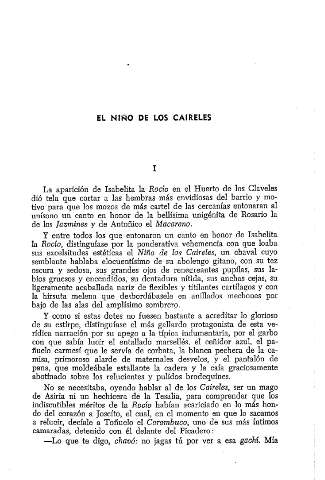 El Niño de los Caireles. I