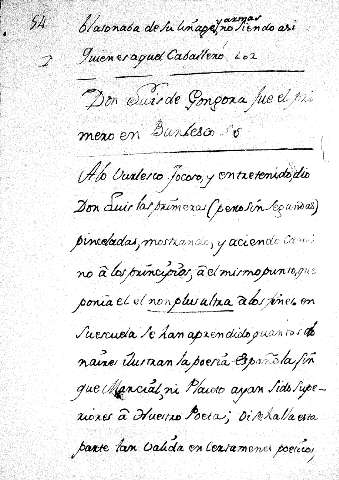 Don Luis de Gongora fue el primero en Burlesco