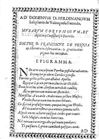 A D. Dominum D. Ferdinandum Iosephum de Valençuela Faxardo