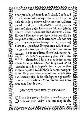 Condiciones del Certamen