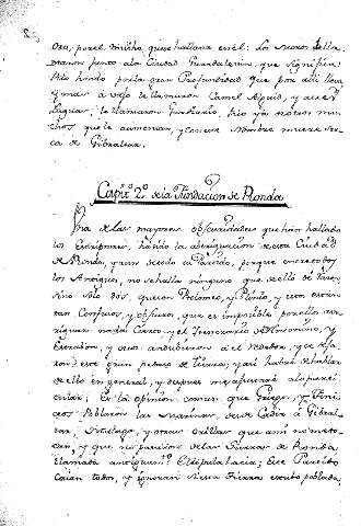 Capit. 2º dela Fundacion de Ronda
