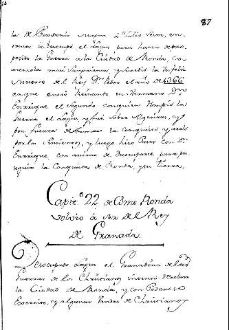 Capit.22º decomo Ronda volvio a ver delRey de Granada