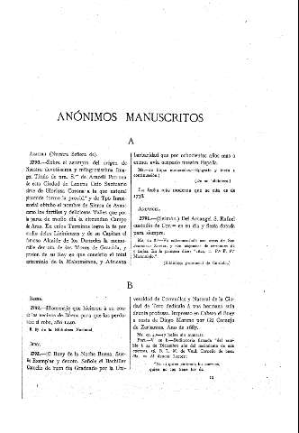 Anónimos manuscritos