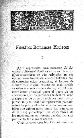 Nuestros romances moriscos