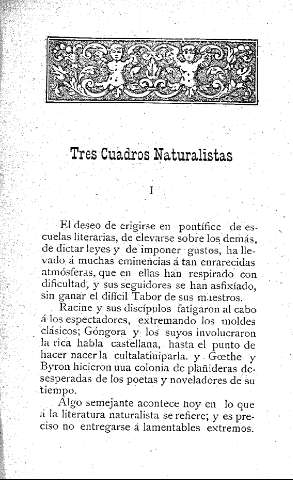 Tres cuadros naturalistas
