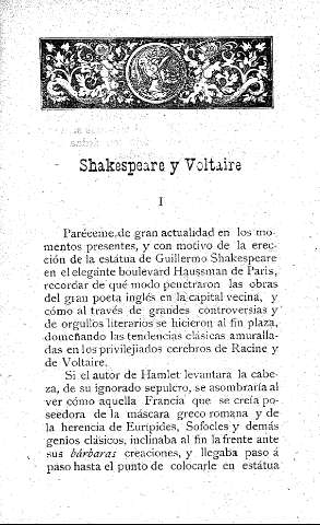 Shakespeare y Voltaire