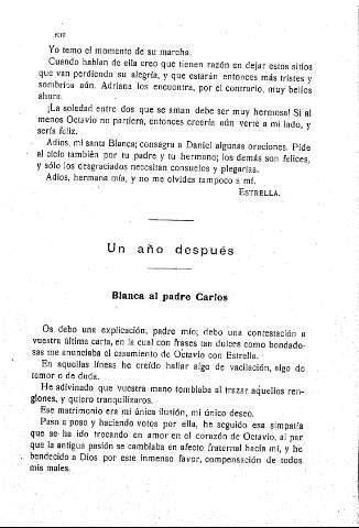 Un año después. Blanca al padre Carlos