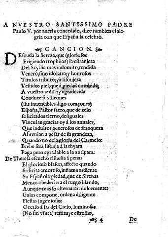 A Nuestro Santissimo Padre Paulo V, por averla concedido, dize tambien el alegria con que España la celebro
