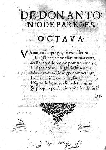 De Don Antonio de Paredes 