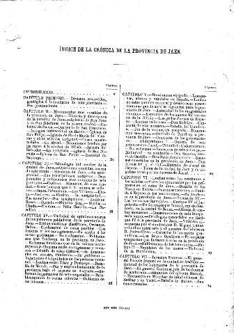 Índice de la crónica de la provincia de Jaén