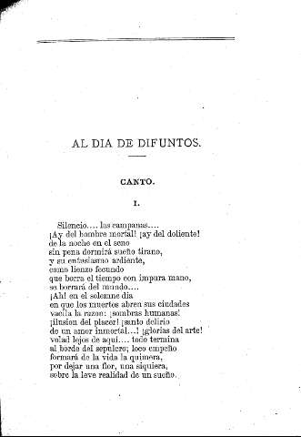 Al día de difuntos. Canto