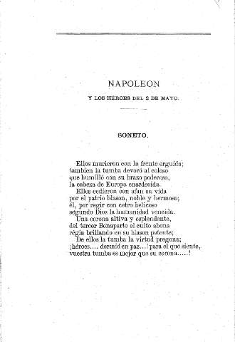 Napoleón y los héroes del 2 de mayo. Soneto