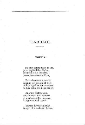 Caridad. Poesía