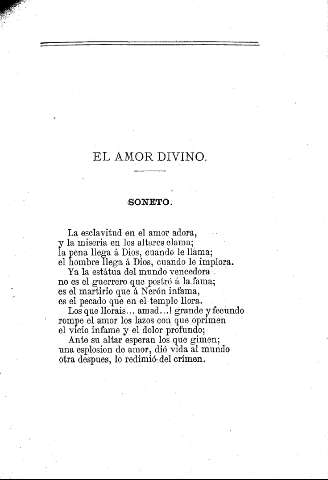 El Amor divino. Soneto