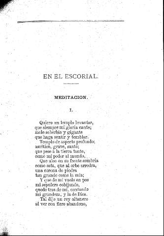 En el Escorial. Meditación