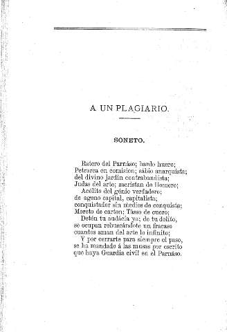 A un plagiario. Soneto