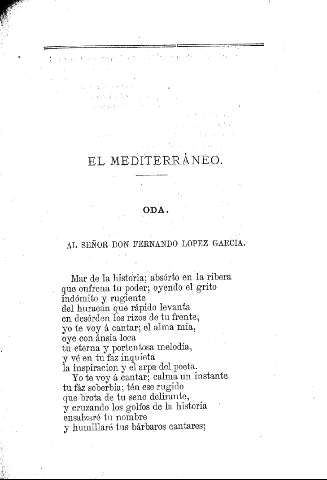 El Mediterráneo. Oda