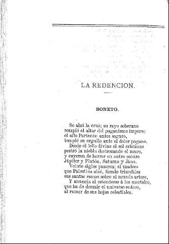 La Redención. Soneto