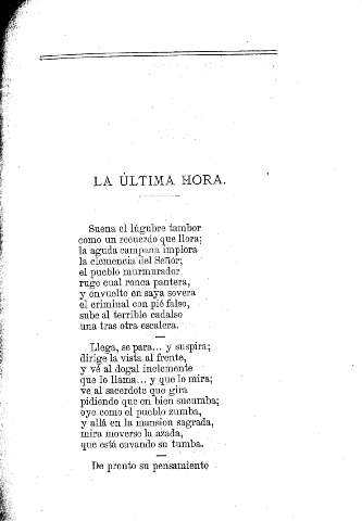 La última hora