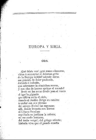 Europa y Siria. Oda