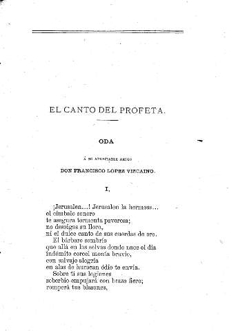 El canto del Profeta. Oda