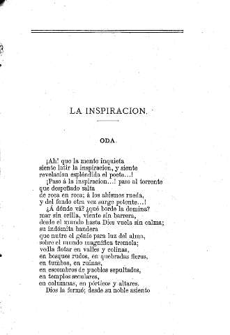 La Inspiración. Oda
