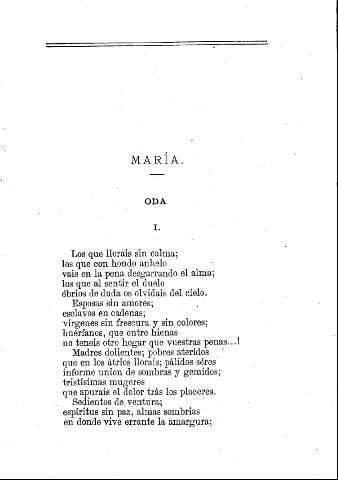 María. Oda
