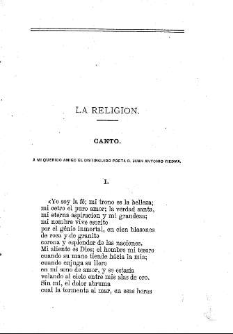 La Religión. Canto