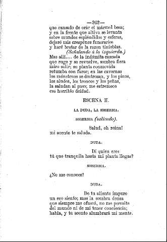 Escena II. La Duda, la Soberbia