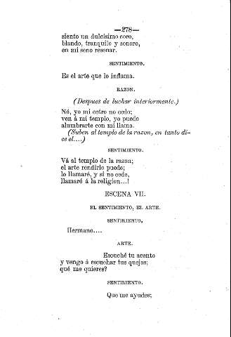 Escena VII. El Sentimiento, el Arte